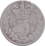 1878 THREEPENCE ( FAIR ) - THREEPENCE - Cambridgeshire Coins
