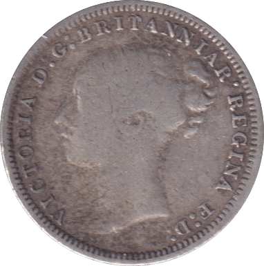 1878 THREEPENCE ( FINE ) - Three Half Pence - Cambridgeshire Coins