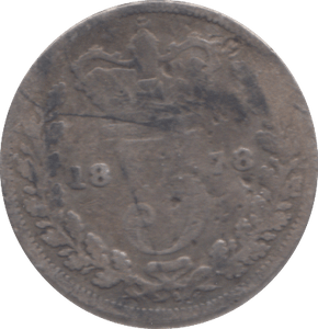 1878 THREEPENCE ( NF ) - THREEPENCE - Cambridgeshire Coins
