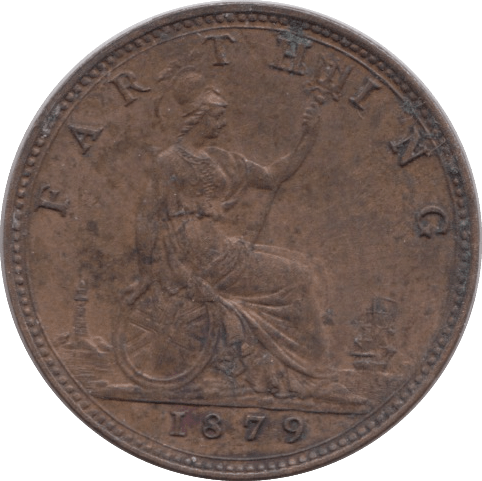 1879 FARTHING ( EF ) - Farthing - Cambridgeshire Coins