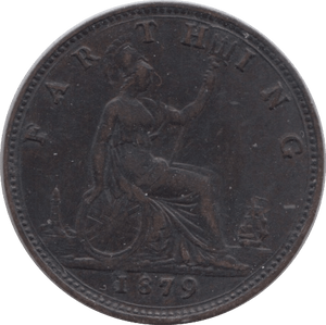 1879 FARTHING ( EF ) - Farthing - Cambridgeshire Coins