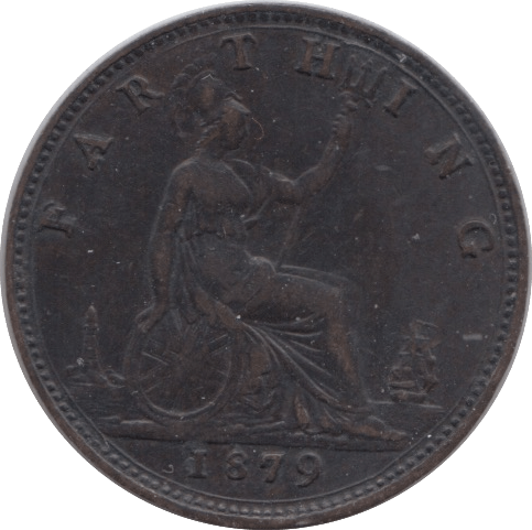 1879 FARTHING ( EF ) - Farthing - Cambridgeshire Coins