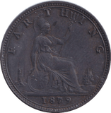 1879 FARTHING ( EF ) - FARTHING - Cambridgeshire Coins