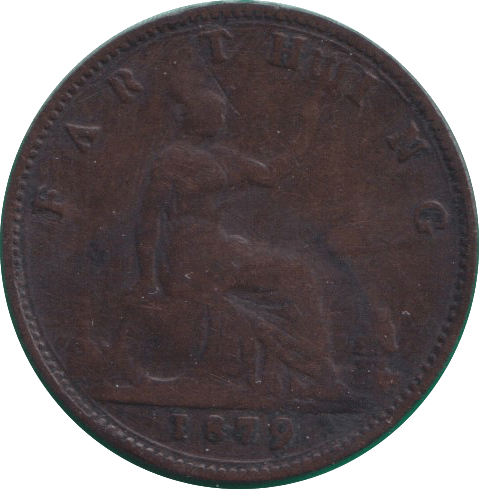 1879 FARTHING ( FINE ) - FARTHING - Cambridgeshire Coins