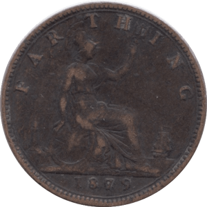 1879 FARTHING ( FINE ) - Farthing - Cambridgeshire Coins