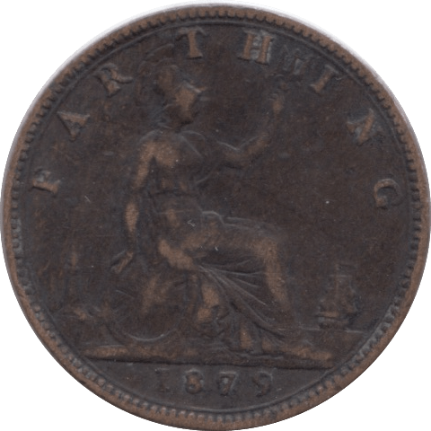 1879 FARTHING ( FINE ) - Farthing - Cambridgeshire Coins