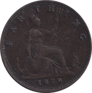 1879 FARTHING ( GF ) - FARTHING - Cambridgeshire Coins