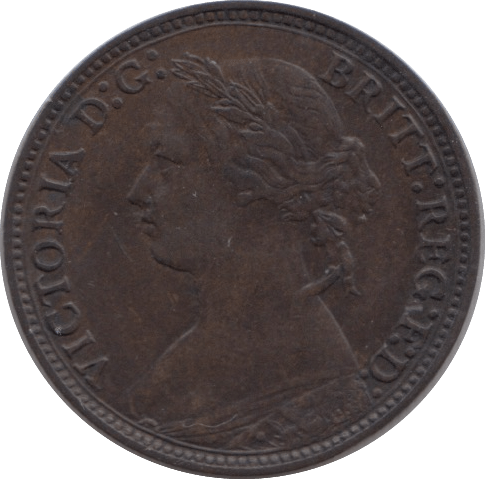 1879 FARTHING ( GVF ) - Farthing - Cambridgeshire Coins
