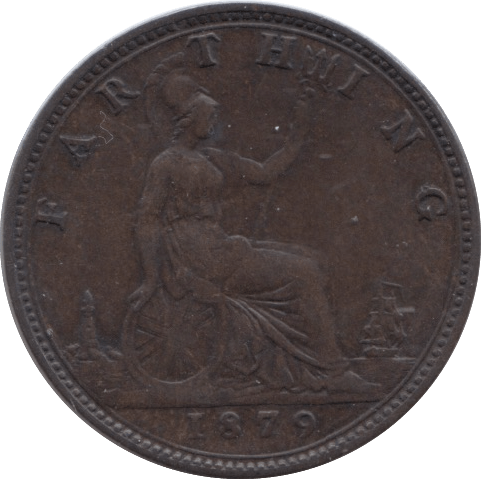 1879 FARTHING ( GVF ) - Farthing - Cambridgeshire Coins