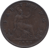 1879 FARTHING ( GVF ) - Farthing - Cambridgeshire Coins