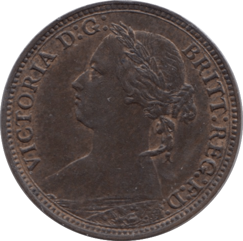 1879 FARTHING ( UNC ) - Farthing - Cambridgeshire Coins