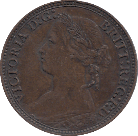 1879 FARTHING ( VF ) - FARTHING - Cambridgeshire Coins