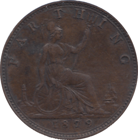 1879 FARTHING ( VF ) - FARTHING - Cambridgeshire Coins