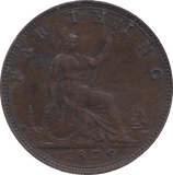 1879 FARTHING ( VF ) - FARTHING - Cambridgeshire Coins