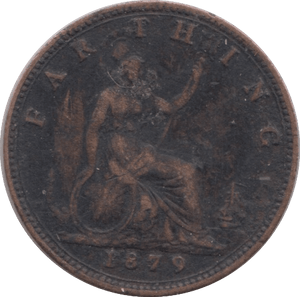 1879 FARTHING ( VF ) - Farthing - Cambridgeshire Coins
