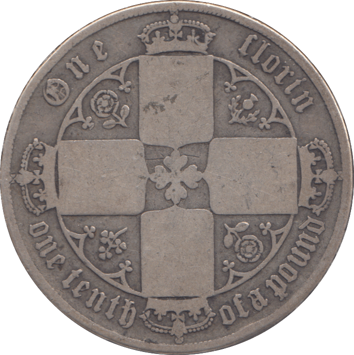 1879 FLORIN ( FINE ) - FLORIN - Cambridgeshire Coins