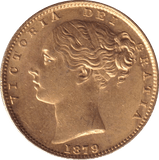 1879 GOLD SOVEREIGN ( EF ) SYDNEY MINT - SOVEREIGN - Cambridgeshire Coins