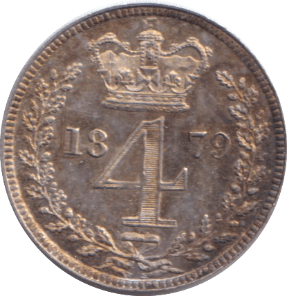1879 MAUNDY FOURPENCE ( UNC ) - MAUNDY FOURPENCE - Cambridgeshire Coins