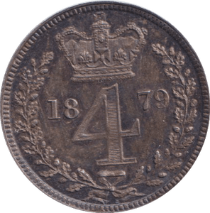 1879 MAUNDY FOURPENCE ( UNC ) - MAUNDY FOURPENCE - Cambridgeshire Coins