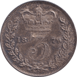1879 MAUNDY THREEPENCE ( UNC ) - MAUNDY THREEPENCE - Cambridgeshire Coins