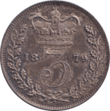 1879 MAUNDY THREEPENCE ( UNC ) - MAUNDY THREEPENCE - Cambridgeshire Coins