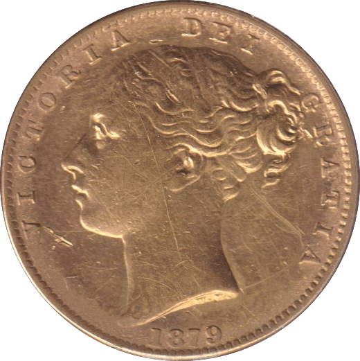 1879 S GOLD SOVEREIGN ( VF ) - SOVEREIGN - Cambridgeshire Coins