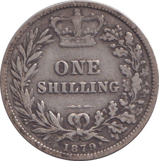 1879 SHILLING ( FINE ) 3 - SHILLING - Cambridgeshire Coins