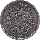 1879 SILVER MARK GERMANY - SILVER WORLD COINS - Cambridgeshire Coins