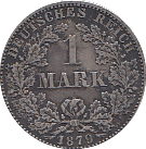 1879 SILVER MARK GERMANY - SILVER WORLD COINS - Cambridgeshire Coins
