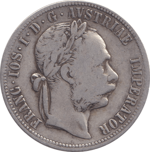 1879 SILVER ONE FLORIN AUSTRIA - SILVER WORLD COINS - Cambridgeshire Coins