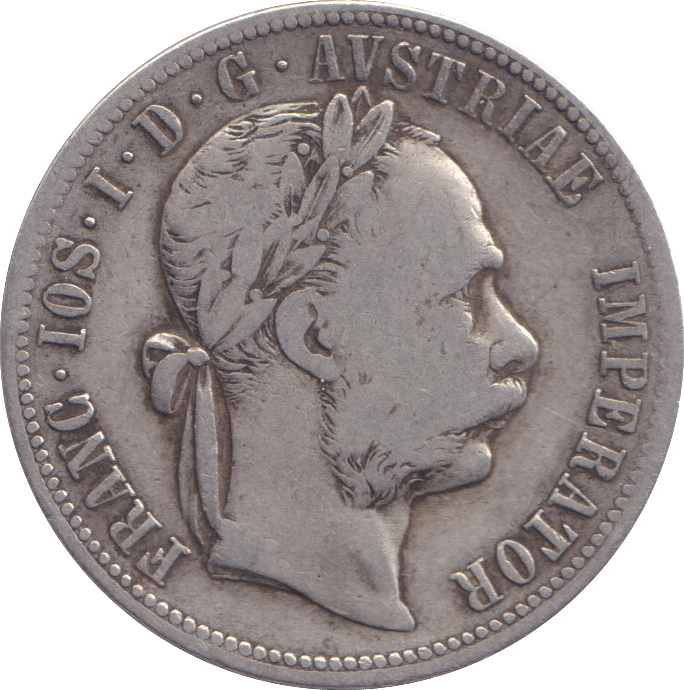 1879 SILVER ONE FLORIN AUSTRIA - SILVER WORLD COINS - Cambridgeshire Coins