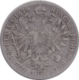 1879 SILVER ONE FLORIN AUSTRIA - SILVER WORLD COINS - Cambridgeshire Coins