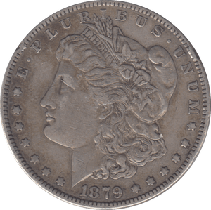 1879 SILVER ONE MORGAN DOLLAR USA - SILVER WORLD COINS - Cambridgeshire Coins