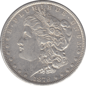 1879 SILVER ONE MORGAN DOLLAR USA - SILVER WORLD COINS - Cambridgeshire Coins
