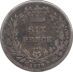 1879 SIXPENCE ( FAIR ) - SIXPENCE - Cambridgeshire Coins