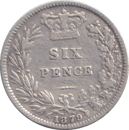 1879 SIXPENCE ( FINE ) - SIXPENCE - Cambridgeshire Coins