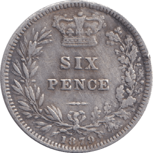 1879 SIXPENCE ( VF ) - SIXPENCE - Cambridgeshire Coins