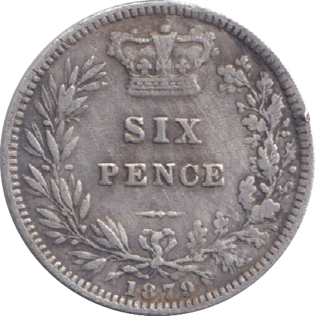 1879 SIXPENCE ( VF ) - SIXPENCE - Cambridgeshire Coins