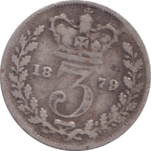1879 THREEPENCE ( FAIR ) - Three Half Pence - Cambridgeshire Coins
