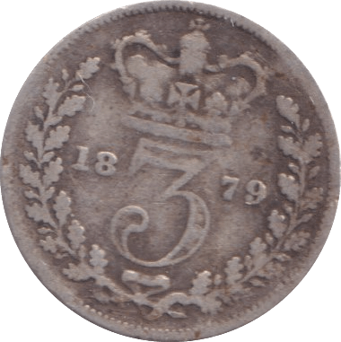 1879 THREEPENCE ( FAIR ) - Three Half Pence - Cambridgeshire Coins