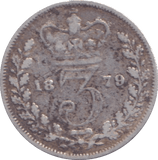 1879 THREEPENCE ( FINE ) - THREEPENCE - Cambridgeshire Coins