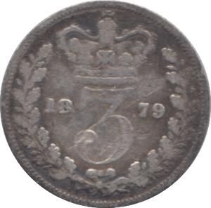 1879 THREEPENCE ( NF ) - THREEPENCE - Cambridgeshire Coins
