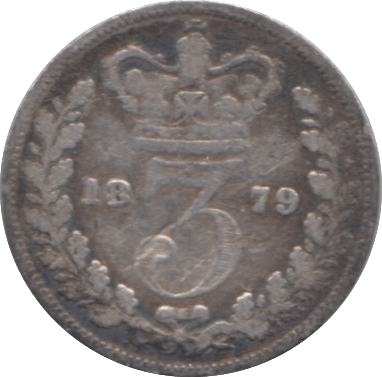 1879 THREEPENCE ( NF ) - THREEPENCE - Cambridgeshire Coins