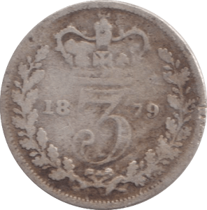 1879 THREEPENCE ( NF ) - WORLD COINS - Cambridgeshire Coins