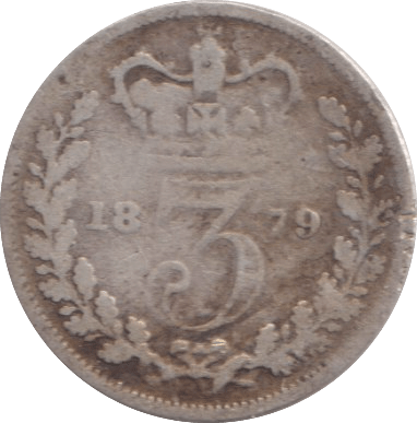 1879 THREEPENCE ( NF ) - WORLD COINS - Cambridgeshire Coins