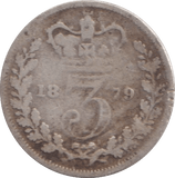 1879 THREEPENCE ( NF ) - WORLD COINS - Cambridgeshire Coins