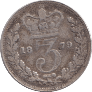 1879 THREEPENCE ( NF ) - WORLD COINS - Cambridgeshire Coins