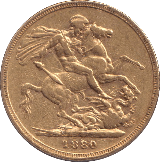 1880 2 GOLD SOVEREIGN ( VF ) - SOVEREIGN - Cambridgeshire Coins