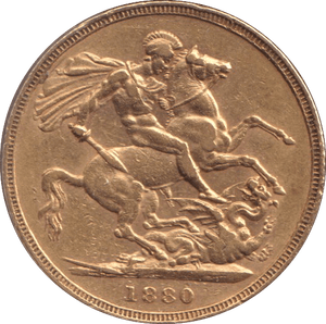 1880 4 GOLD SOVEREIGN ( VF ) - SOVEREIGN - Cambridgeshire Coins