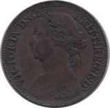 1880 FARTHING ( EF ) - Farthing - Cambridgeshire Coins